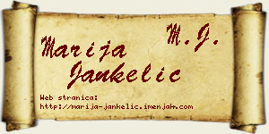 Marija Jankelić vizit kartica